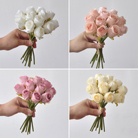 Bouquet de roses artificielles portatif pour la décoration de la maison, accessoires de photographie de mariage