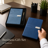 Ensemble cadeau personnalisé carnet A5 et stylo avec boîte, kit journal en cuir PU pour cadeaux de remerciement