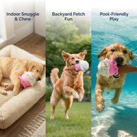 Jouet en peluche pour chien en forme de cornet de crème glacée de 10 pouces, avec couineur intégré et papier froissé, pour chiens de petite et moyenne taille