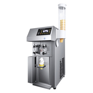 Machine à crème glacée commerciale Delingshi en acier inoxydable, distributeur automatique de cornets de crème glacée molle - Product Image 1