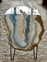 Offre spéciale Dalle en bois Table Résine Rivière Océan Table à manger en bois massif au meilleur prix Table basse