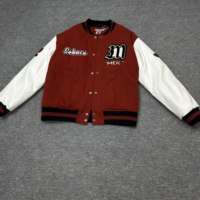 Winter Herren Chenille Buchstaben 3D Stickerei Bomberjacke Winddicht Atmungsaktiv V-Ausschnitt Nylon Baumwollfüllung 50 Stück MOQ Kundenspezifische Marke