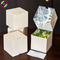 Caja de Cartón de Lujo para Pasteles con Tapa Plateada, Envase Desechable de Grado Alimenticio para Postres, Pasteles y Repostería