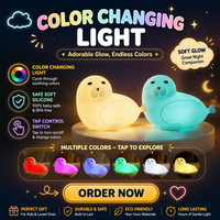 Lampe de nuit pour bébé en silicone en forme de baleine, rechargeable, mini, 7 couleurs, cadeau de Noël pour enfants