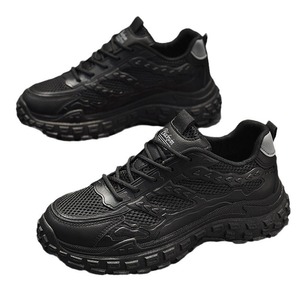 Zapatos de protección laboral para hombre, transpirables, resistentes, con suela de goma antideslizante, estilo deportivo, zapatos de moda con aumento de altura. - Product Image 4