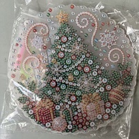 Kit de peinture diamant 5D en acrylique style européen Père Noël, avec perles, à coller à la main, pour décoration murale