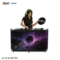 Écran LED haute luminosité pour DJ, table d'affichage LED incurvée, comptoir LED pour bar, fête de mariage et stand d'accueil pour exposition