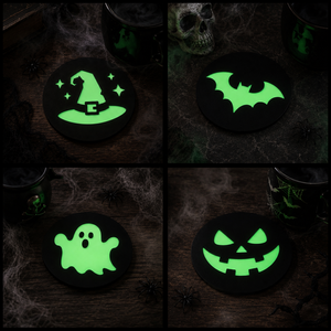 Ensemble de sous-verres Halloween à découpes lumineuses effrayantes - Product Image 2