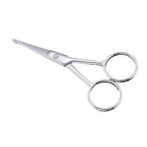Recortador de vello nasal con punta redonda, juego de tijeras manuales para recortar la barba y el vello nasal para hombres - Product Image 5