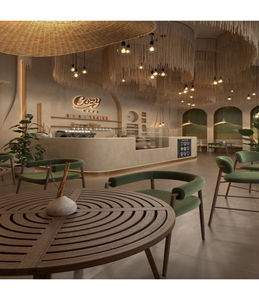 Moderna Cocina de <span class=keywords><strong>Sushi</strong></span> con Diseño de Congelador Integrado, Barra Curva de Piedra Artificial - Product Image 5