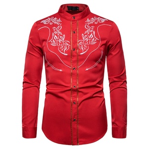 Vêtements Western brodés pour hommes en gros, chemises de <span class=keywords><strong>cowboy</strong></span>, smoking - Product Image 3