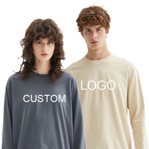 Camiseta Unisex de Manga Larga, Cuello Redondo, 100% Algodón, 240 g/m², Alta Calidad, al por Mayor, Personalizable con Logotipo, Impresión Digital para Hombre - Product Image 1