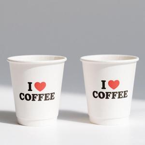 12oz <b>Custom</b> Printed Paper <b>Cups</b> Recycled Double Wall Disposable Christmas Paper <b>Cups</b> for Coffee Sale with Sleeves - Product Image 1
