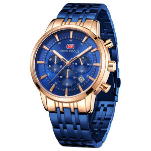 जी पुरुषों की लक्जरी कलाई घड़ी 3atm पानी प्रतिरोधी स्टेनलेस स्टील बैक गोल्ड अलॉय एनालॉग क्वार्ट्ज आंदोलन चमड़े 0282 - Product Image 2