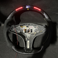 Volant en fibre de carbone personnalisé avec écran LED, design sportif pour Mercedes-Benz C63 AMG C63 W204 2009