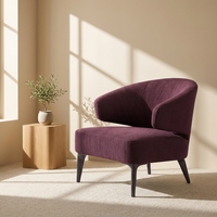 Fauteuil d'appoint individuel en tissu, robuste, avec structure en acier au carbone, idéal pour salon et chambre à coucher – Vente directe usine, OEM/ODM, offre spéciale