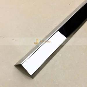 LL117 Stainless Steel L-Shaped Tile Edge Trim with Curved <b>Corner</b> and Durable Waterproof Design for Apartment Use - Product Image 1