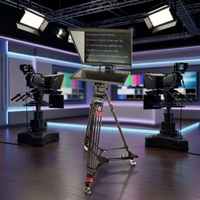 Simar Écran miroir automatique de 22 pouces, portable pour l'extérieur et l'intérieur, contrôleur multi-directionnel, caméra vidéo, caméscope, studio, téléprompteur