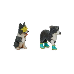 Creative <b>Mini</b> <b>Desk</b> Decorate Resin Dog Craft Home Decoration Border Collie - Rain & Fruit - Product Image 5