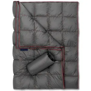 Outdoor Nylon Travel Picnic Custom Warm Sherpa Waterproof Recycled Down Camping Puffy Blanket