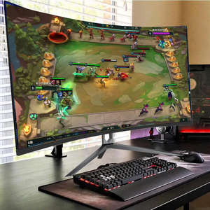 จอภาพเดสก์ท็อปสำหรับเล่นเกม2 K หน้าจอโค้งไร้กรอบขนาด27นิ้วดีไซน์ใหม่ - Product Image 6