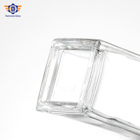 Bouteilles de vin en verre rond transparent de haute qualité 500ml 750ml Mini Gin Whisky Tequila Rhum Vodka avec bouchon en chêne Emballage en boîte