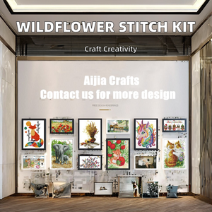 Wildflowers Mão Bordados Set Contada Cross Stitch <span class=keywords><strong>Kit</strong></span> para Maçons | para Presentes Artesanais DIY Cross Stitch Set - Product Image 5