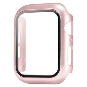 Pc Case Sport Cover Full Screen Protector Gehard Glas Horloge Case Voor Apple Smart Horloge Serie 5 6 38Mm 40Mm 42Mm 44Mm