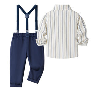 Dernière Mode : Ensemble Costume Garçon à Manches Longues et Pantalon, Haute Qualité, avec Nœud Papillon et Bretelles, <span class=keywords><strong>pour</strong></span> <span class=keywords><strong>Mariage</strong></span> et Cérémonie - Product Image 2