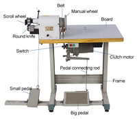 Machine à couper industrielle en cuir XC-111 Machine à coudre à bord de chaussure à plat pour chaussures de plage Fabrication de chaussures Noyau de moteur