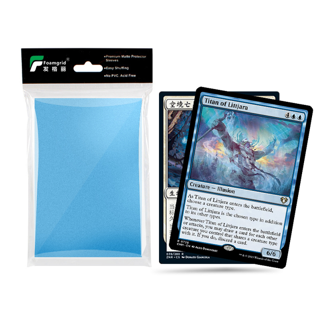 62X89mm Customization New Premium YUGIOH Small Size Solid Color Matte 1000PCS TCG Card Sleeves