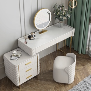 Tocador de madera de lujo de alta gama, mueble <span class=keywords><strong>con</strong></span> <span class=keywords><strong>espejo</strong></span>, conjunto de mesa - Product Image 3