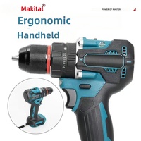 Perceuse sans fil 21V MT487, perceuse à percussion à couple élevé 2 en 1, tournevis électrique compatible avec la batterie Makita