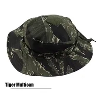 Topi Boonie Taktis Kamuflase Luar Ruangan untuk Berburu, Kelautan, Hutan, Bahan Katun