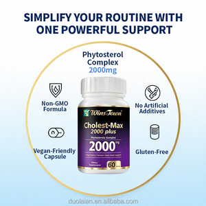 Complejo de Fitoesteroles de Marca Privada Cholest Max <span class=keywords><strong>2000</strong></span> Plus, Cápsulas Naturales para la Limpieza Sanguínea, Suplemento para la Salud de Adultos - Product Image 4