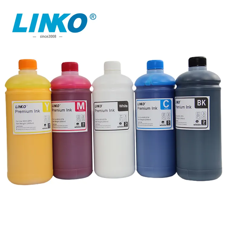 LINKO Waterproof Sunproof Fluorescence Color DTF Ink 1000ml Very Cool Under UV Light