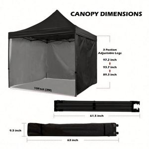 Tente publicitaire pliable en tissu imperméable sur mesure OEM 10'x10' 10'x20' pour camping extérieur et présentation de produits aux fenêtres et aux portes - Product Image 5