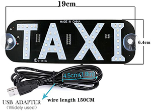 Đèn báo hiệu taxi 12V LED, có cổng USB, biển hiệu xe taxi trống, trang trí xe hơi - Product Image 5