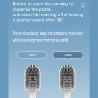 Brosse à dents rotative Happy Custom à poils souples pour un nettoyage en profondeur, idéale pour les voyages et l'usage domestique, avec brosse à dents intégrée