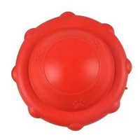 Balle à mâcher indestructible pour chien en caoutchouc rouge TPR, jouet interactif flottant résistant aux morsures pour l'entraînement aquatique et le nettoyage des dents molaires