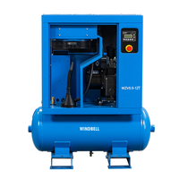 Compresor de Aire de Tornillo Rotativo Monofásico de 220V con Receptor de Aire Integrado de 110L, 5KW, 7.5HP, 10 Bar