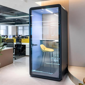 Cabina de Oficina Moderna Insonorizada con Iluminación LED para Uso en Edificios de Oficinas - Product Image 1