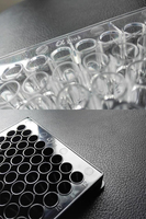 Plaques de culture cellulaire Alpha Plus, jetables, à fond plat, 96 puits, en polystyrène, transparentes/blanches/noires, pour cellules et ELISA