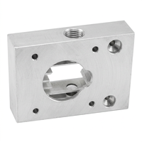 Bloc de fixation carré usiné CNC en acier inoxydable/aluminium, composants de plaque de montage à découpes internes multi-trous sur mesure, usinage par électroérosion à fil
