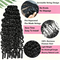 Extensions de cheveux bouclés brésiliens en gros, fabrication à la main, 25g, double trame, cheveux vierges Remy, qualité supérieure