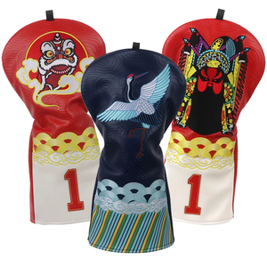 <span class=keywords><strong>Housse</strong></span> de tête de club de golf personnalisée en cuir PU, style chinois, porcelaine bleue et blanche, pour Driver, Wood <span class=keywords><strong>1</strong></span>, F, H, Putter - Product Image 4