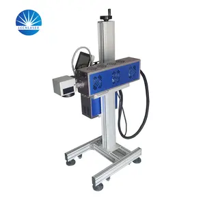 Linha de produtos on-line voando CO2 máquina de marcação a laser garrafa pet impressora a laser