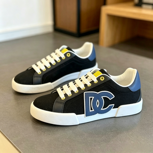 Sneakers décontractées en cuir véritable de luxe, qualité supérieure, chaussures de tennis et chaussures décontractées de créateur DoIcegabbaners pour hommes - Product Image 2