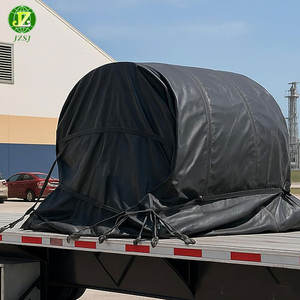 Couvre-<span class=keywords><strong>lit</strong></span> de camion à benne basculante de bâche de remorque de bâche de bobine résistante Protection durable de sac de vinyle noir de 18oz pour la cargaison de camion à plat - Product Image 1