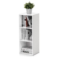 Étagère à livres en bois blanc Combohome, petite bibliothèque, étagère à livres mobile